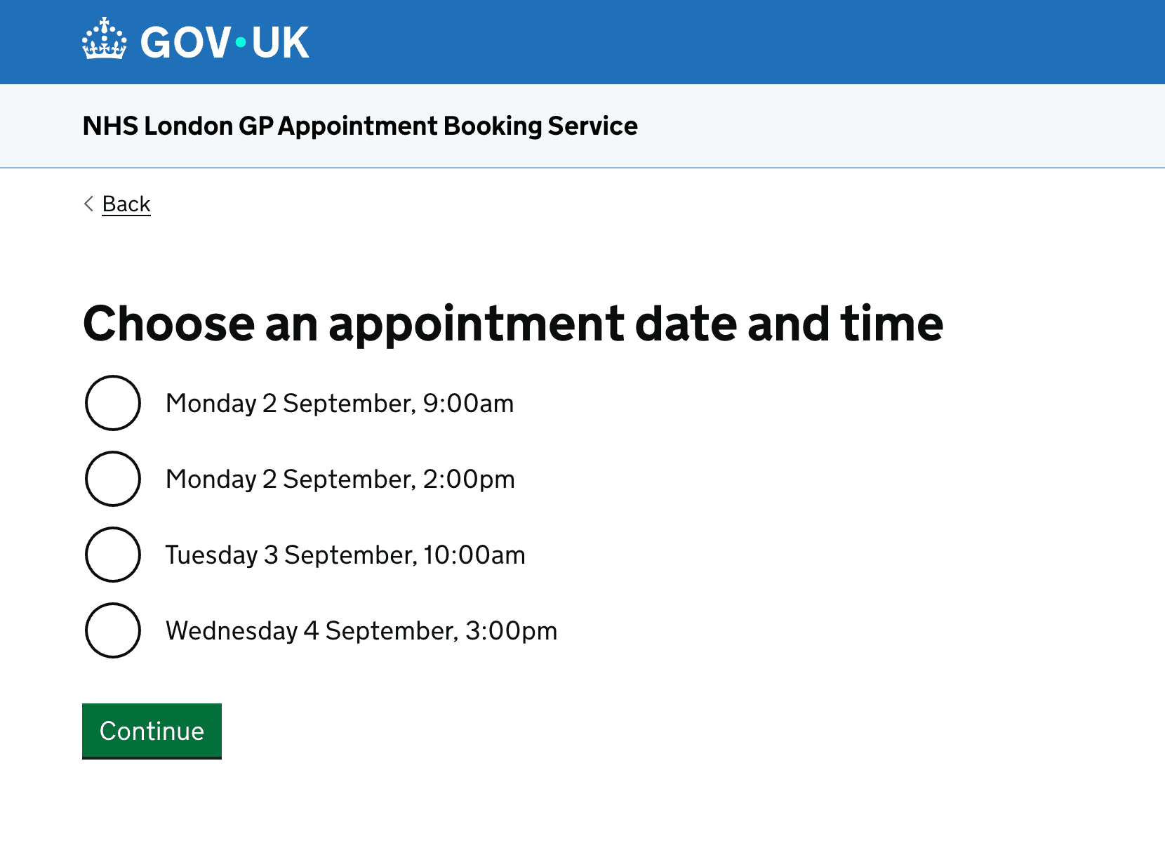 GP Appointment Booking Service